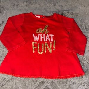 Mud Pie Oh What Fun holiday tunic 24m/2T/3T